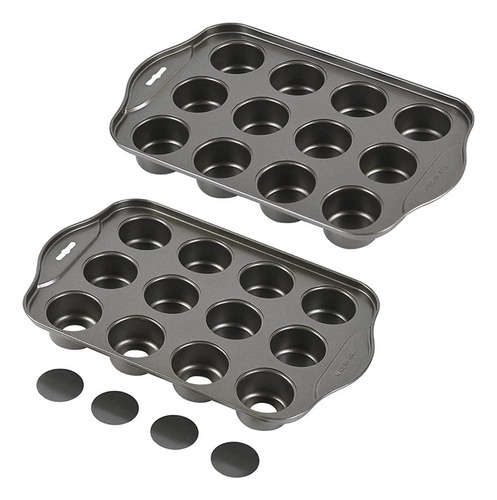 Pack De 2moldes For Mini Muffins De Tarta De Queso Con Fondo