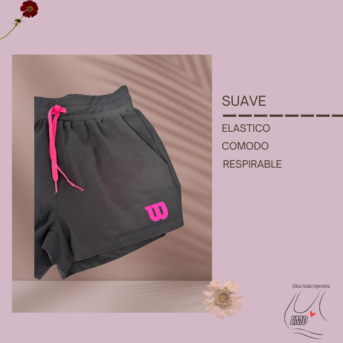 Short Deportivo Wilson Para Mujer Running Yoga Ciclismo