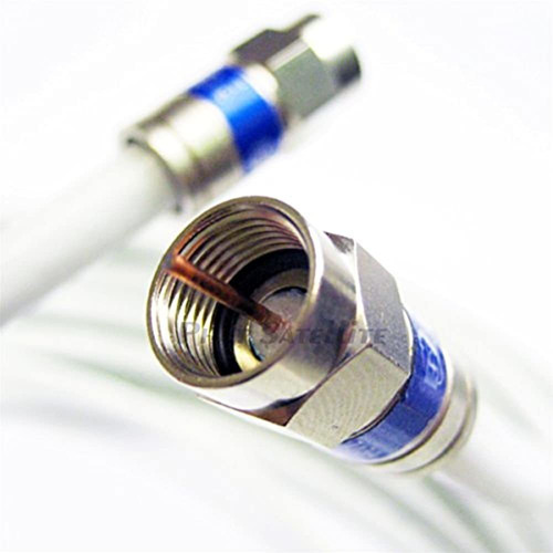 100 Pies En La Pared Quad Shield Rg6 Cable Coaxial Blanco 18