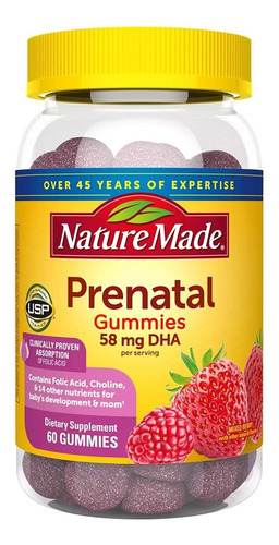 Nature Made Prenatal Acido Folico Dha Gomitas Sabor Berry