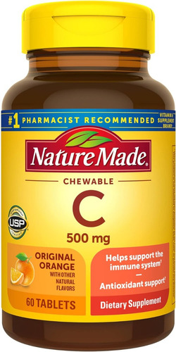 Vitamina C 500 Mg Nature Made 60 Tabletas