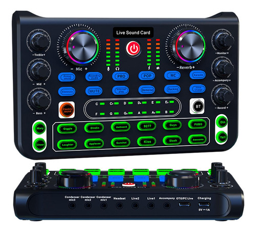 Mixer De Áudio Profissional, Trocador De Voz, Console De