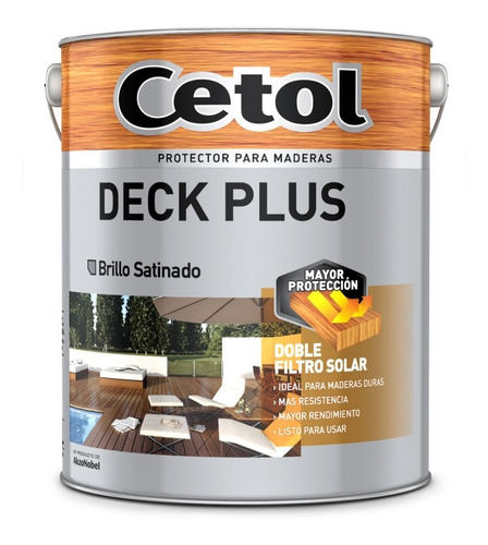 Cetol Deck Plus Brillo Satinado X 1lt Maderas Pisos