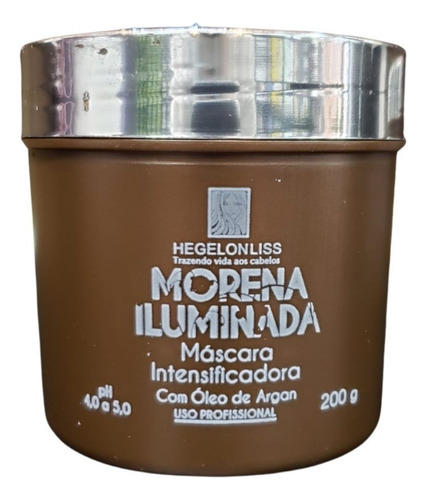 Máscara Intensificadora Morena Iluminada 200g - Hegelon Liss