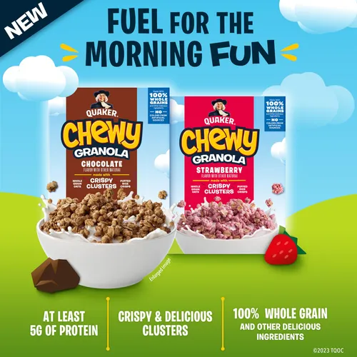 Quaker Cereal De Desayuno De Granola Masticable, Chocolate,