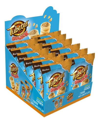 Wafers Barion Tubetes Snack de paçoca pacote x 12
