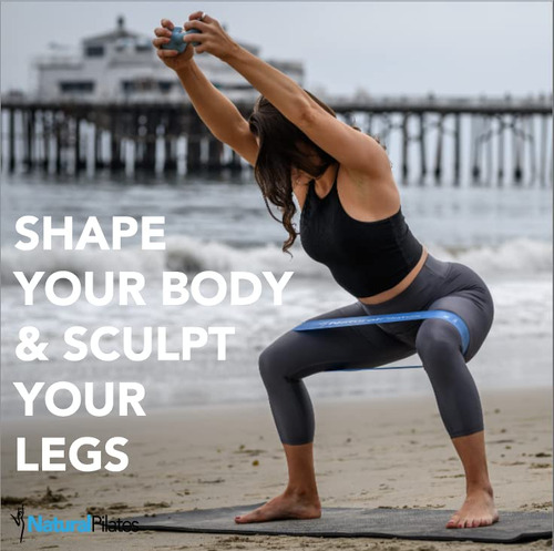 Natural Pilates Juego De Bandas De Resistencia De 4 Niveles,