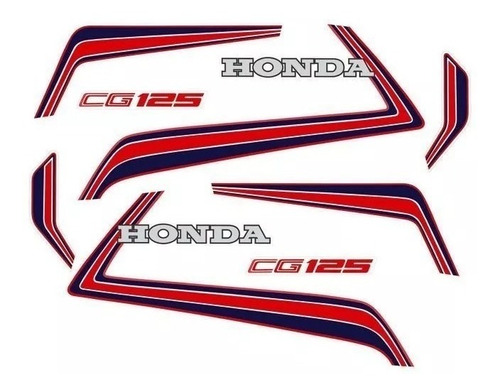 Kit Adesivos Honda Cg 125 1986 Branca