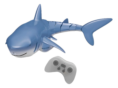 Brinquedo De Tubarão Com Controle Remoto Bateria Azul 1