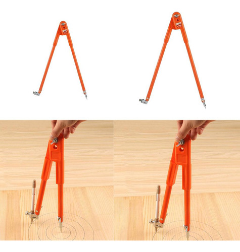 2 Peças Bússola De Desenho De Plástico De Carpinteiro