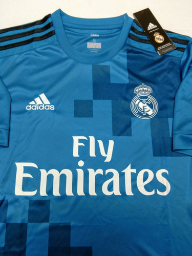 Real Madrid adidas Jersey Maillot Tercero 2017/2018 Azul