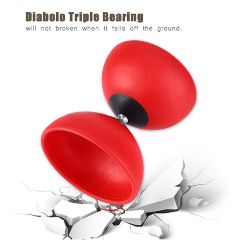 Juego De Diábolo De Triple Cojinete Yoyo Chino Con Colores