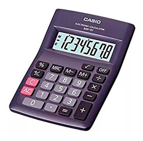 Calculadora Mini Casio Mw-5v Escritorio  De Bolsillo