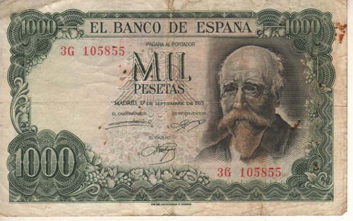 España Billete De 1.000 Pesetas Año 1971 - Pick 154 - Vf-