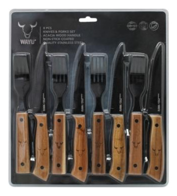 Set Cuchillos Y Tenedores 8 Pcs Wayu