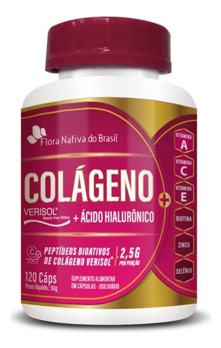 Kit 3 Colágeno Verisol Ácido Hialurônico 120 Caps Fnb
