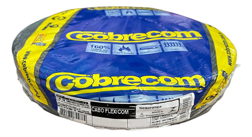 Cabo Flex Fio Cobre 2,5mm Azul 750v Rolo 50m Cobrecom