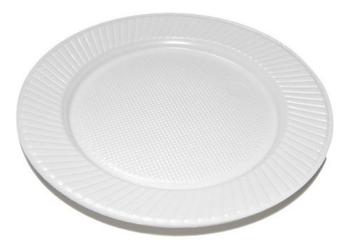 Platos Plásticos Descartables Blanco X 50 Unidades