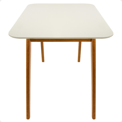 1 Mesa Midtown Madeira Maciça Tampo Off-white 80x118cm 20mm