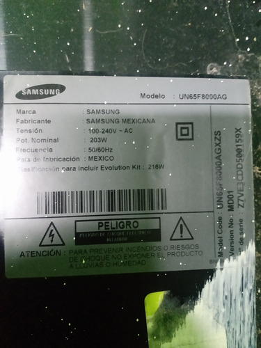 Samsung Un65f8000ag Tiras Led 