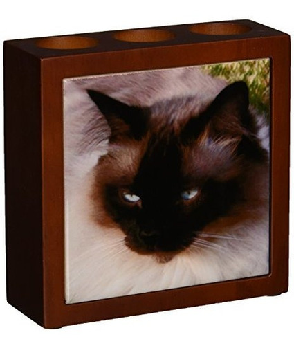 Llc Siamese Cat Portalápices Para Azulejos De 5 Pulgadas