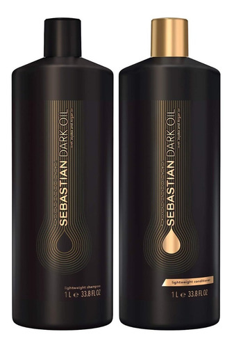 Shampoo + Acond Dark Oil Brillo Suavidad 1000ml Sebastian