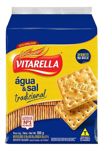 Biscoito Salgado Agua E Sal Vitarella