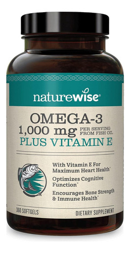 Omega 3 1000 Mg Con Vitamina E Naturewise 360 Softgel