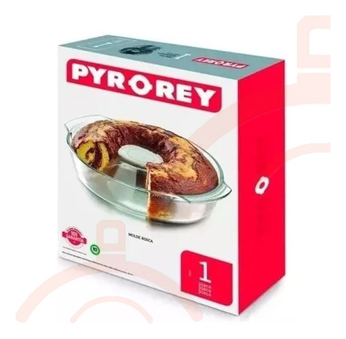 Refractario Molde De Vidrio Para Hornear Rosca Multiuso 1.8l