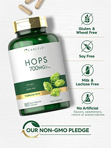 Suplemento De Lúpulo Carlyle 700 Mg 180 Cápsulas Sin Ogm Glu