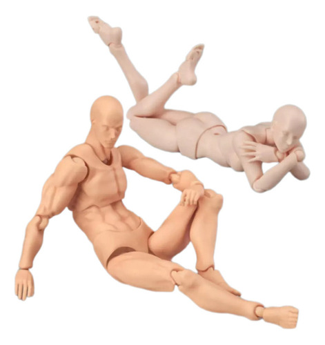 Novo 2 Modelos De Corpos Masculinos Femininos Para Pintura