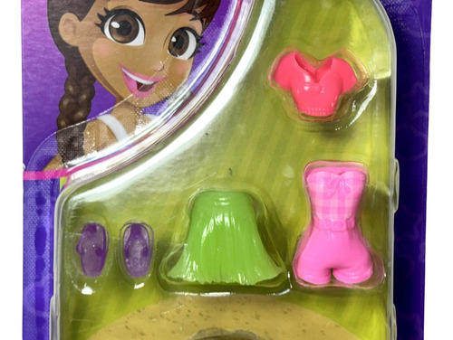 Conjunto Mini Boneca Colecionável Menina Morena Negra Shani - Pacote Pequeno Fashion De Moda - Acompanha Acessórios E Roupas Roupinhas Praia Piscina Verão - Amiga Da Polly Pocket - Mattel Brinquedos