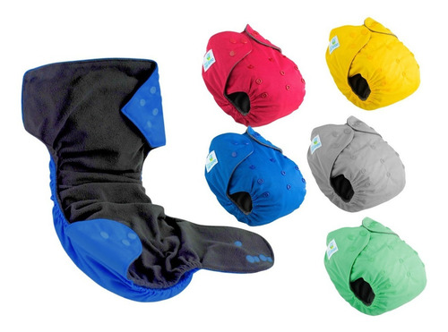 5 Pañales Ecológicos Premium De Bambú 1 Riel + 6 Insertos Género Niños Talla Unitalla