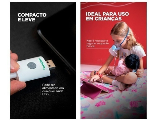 Inalador E Nebulizador Portatil Sem Fio Bioland Vp-m10 Branco