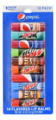 Pepsi Lip Balms Brillo Labial Bálsamo Lipstick 10 Lip Balms