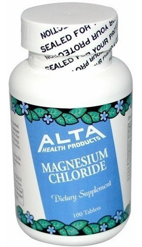 Imagen 1 de 1 de Cloruro De Magnesio, 100 Tabletas, 520 Mg Importado Usa