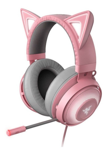 Imagem 2 de 6 de Headset Gamer Razer Kraken Kitty Chroma Quartz Com Fio Pc