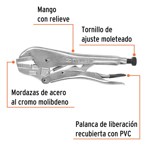 Pinzas Presion Mordaza Recta 12´ Sujecion Profesional 17431
