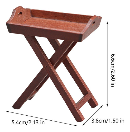 4 Conjunto De Muebles Para Casa De Muñecas En Color Café