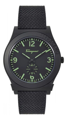 Reloj Para Hombre Ferragamo Gancini Sfml00422 Negro