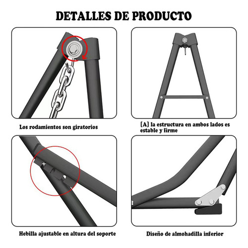 Hamaca Unipersonal Portátil De Doble Uso Con Base De Apoyo