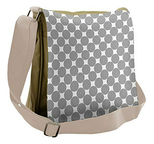 Bolso De Mensajero - Ambesonne Geometric Bag, Rotated Lines,