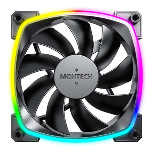 Cooler Para Gabinete Montech Ax120 Pwm, 120mm, Black