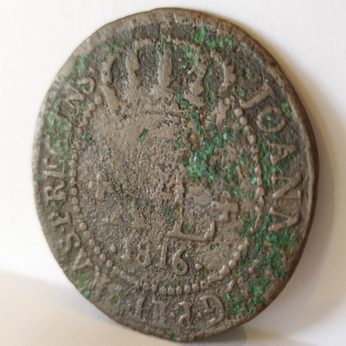 Moeda Xl Réis 1816 B Bahia Brasil Colônia D João Príncipe Bc (Usado)