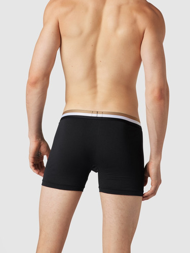 Boxer Brief Hugo Boss Negro De Algodón 1 Pieza - Original