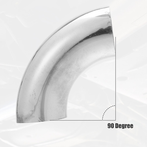 Tubo De Codo De Escape 90 Grados Acero Inoxidable 1.5 120mm
