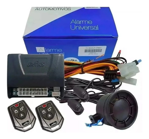 Alarme Automotivo Fks Fk902 Cr941 Universal Com 2 Controles
