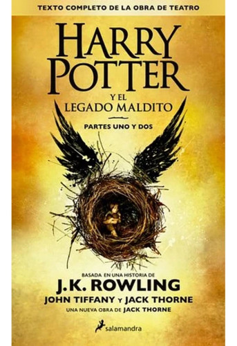 Harry Potter Y El Legado Maldito Jack Thorne Libro