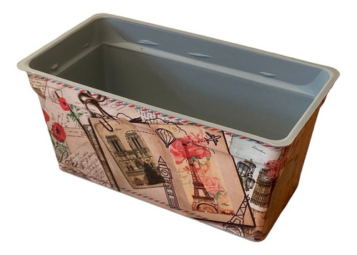 Imagen 6 de 7 de Macetas Plasticas Jardinera Estampadas, Deco, Vintage