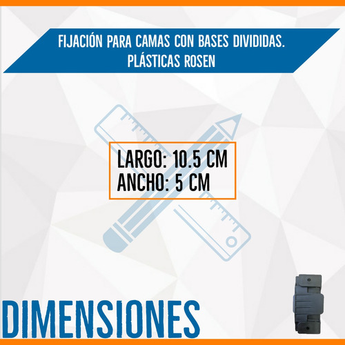 Imagen 7 de 10 de Conector Plástico Para Sillones Y Camas